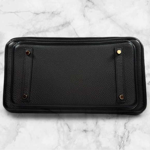 Hermes Birkin 30 Bag Black Togo with Rose Gold Hardware B30 Handbag Authentic - Picture 7 of 16